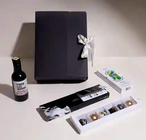 Kit De Regalo Vino Con Chocolate Premium