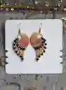 Aretes Alitas, Pavo Reales, Alas De Ángel En Micro Macramé, Sombra Terracota