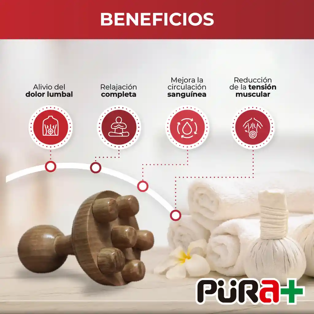 Maderoterapia Masajeador Espalda Champiñon