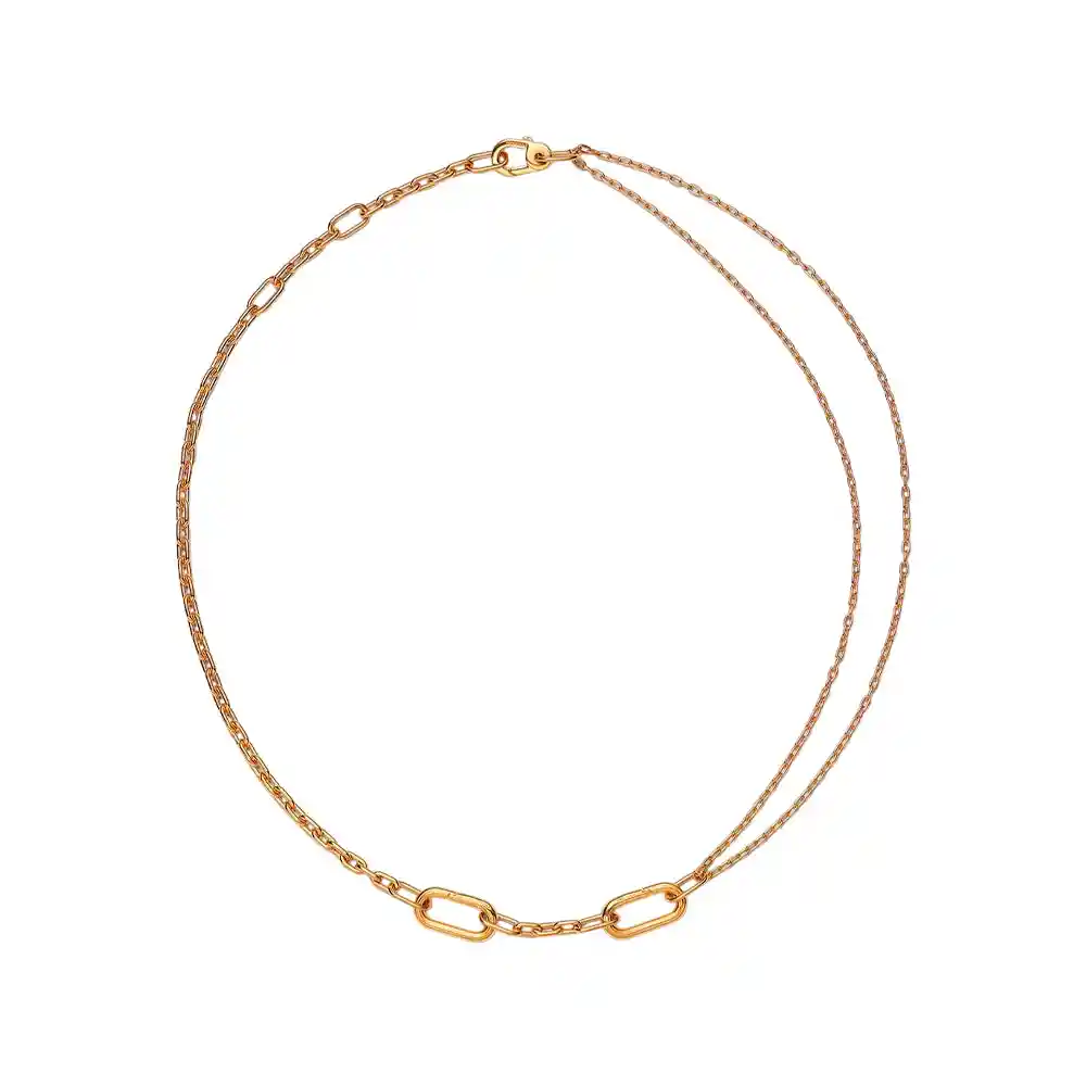 Collar De Cadena Doble Pandora Con Eslabones 362303c00 Plata 925 - 45cm
