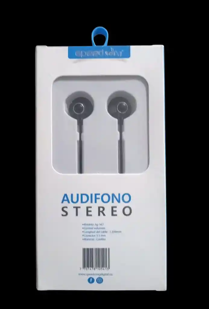 Audífono Stereo Speed Song Sg-167 Conector En L / Manos Libres