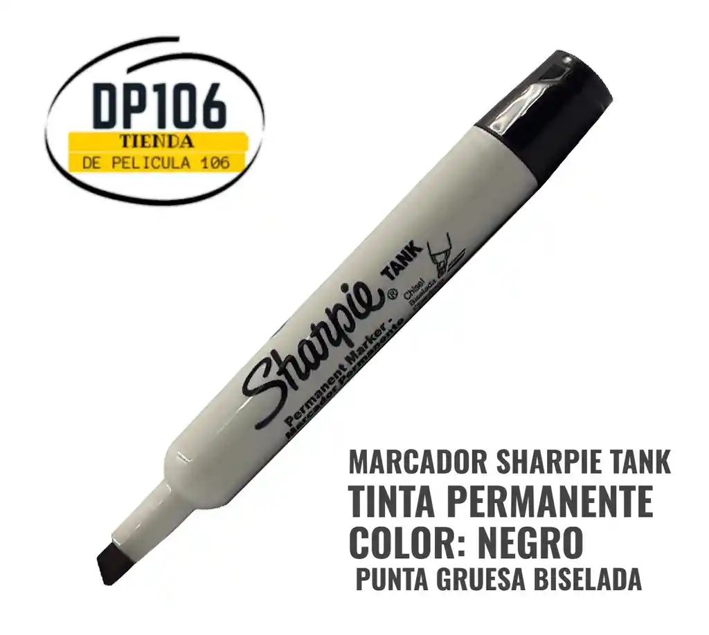 Marcador Permanente Sharpie Tank Negro