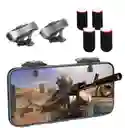 Gatillos Gamer Para Celular L R + 2 Pares De Dedales
