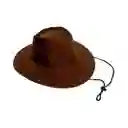 Sombrero Para Halloween De Vaquero Negro Y Cafe Con Costuras Decorativas En Zigzag
