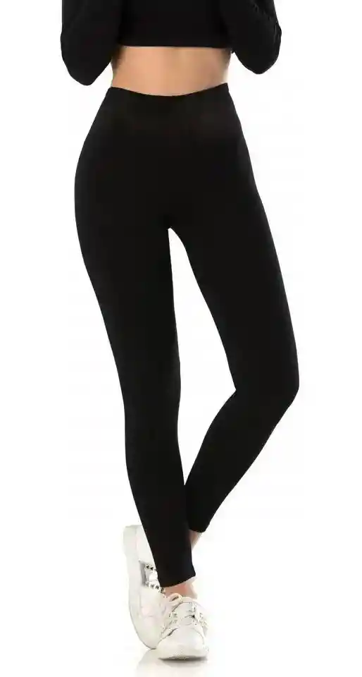 Leggings Licrado Termico, Negro Talla Unica