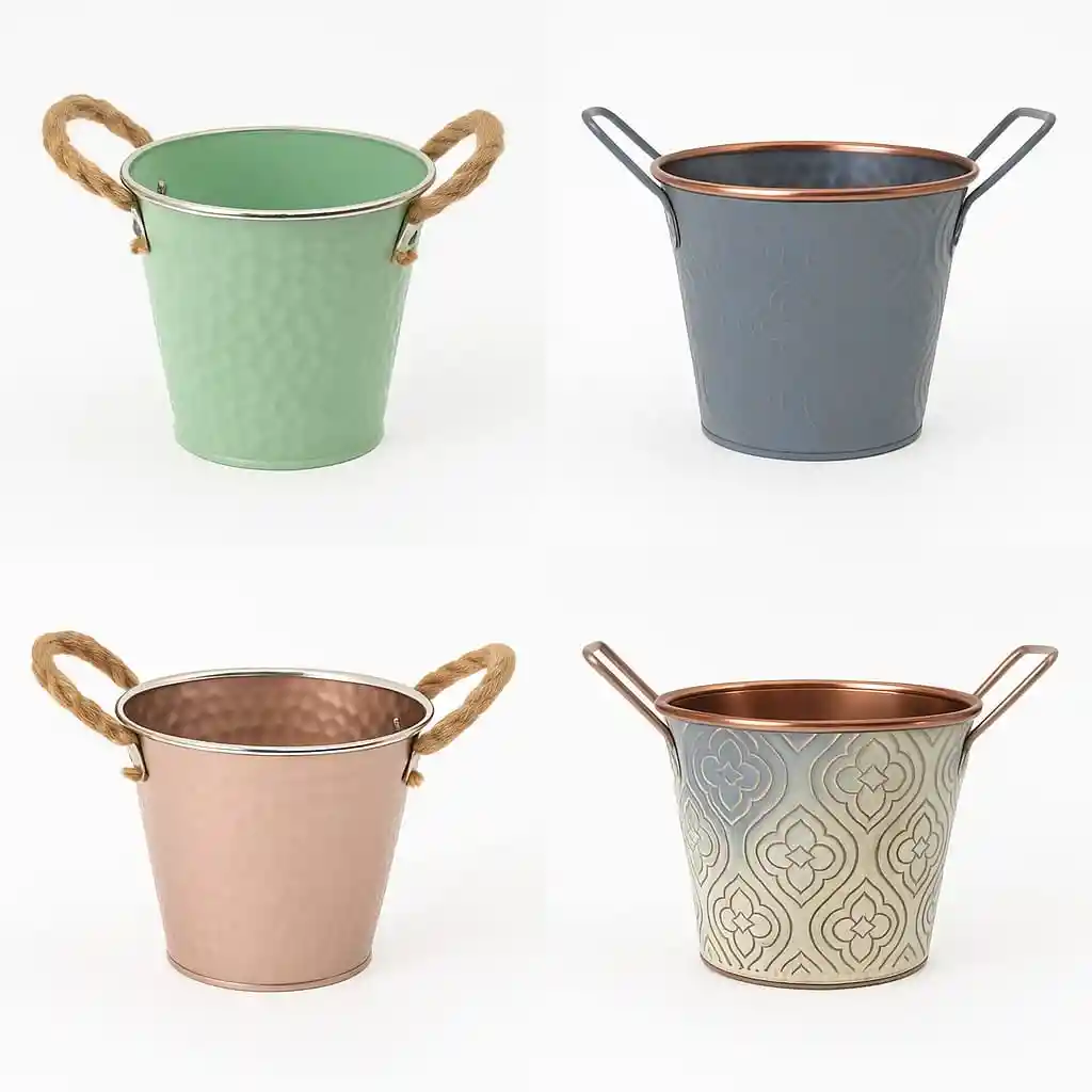 Maceta Metálica Decorativa