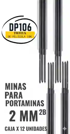 Minas Para Portaminas 2 Mm 2b X 12 Unidades