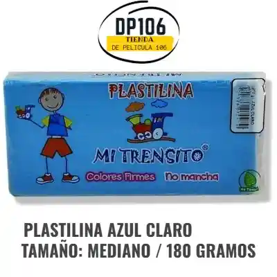 Plastilina Azul Claro 180 Gramos Mediana