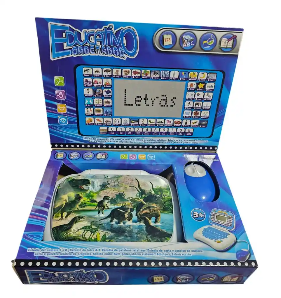 Mini Computador Didactico Inteligente Para Niños, Ingles Español