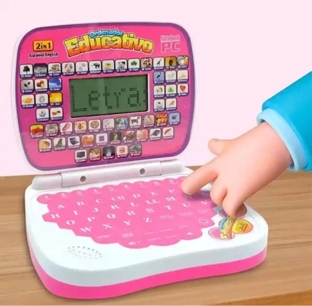 Mini Computador Didactico Inteligente Para Niños, Ingles Español
