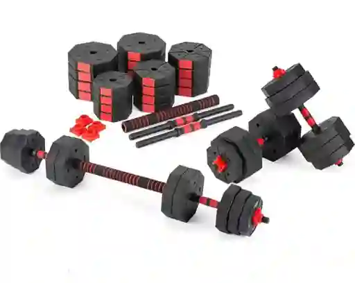 Set Pesas 30kl Mancuerna Ajustables Octagonales