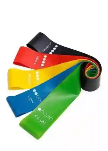 Bandas Planas Set X 5 Elásticas Cerradas Gym