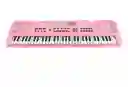 Piano Organeta Teclado Para Niños 61 Teclas Rosa