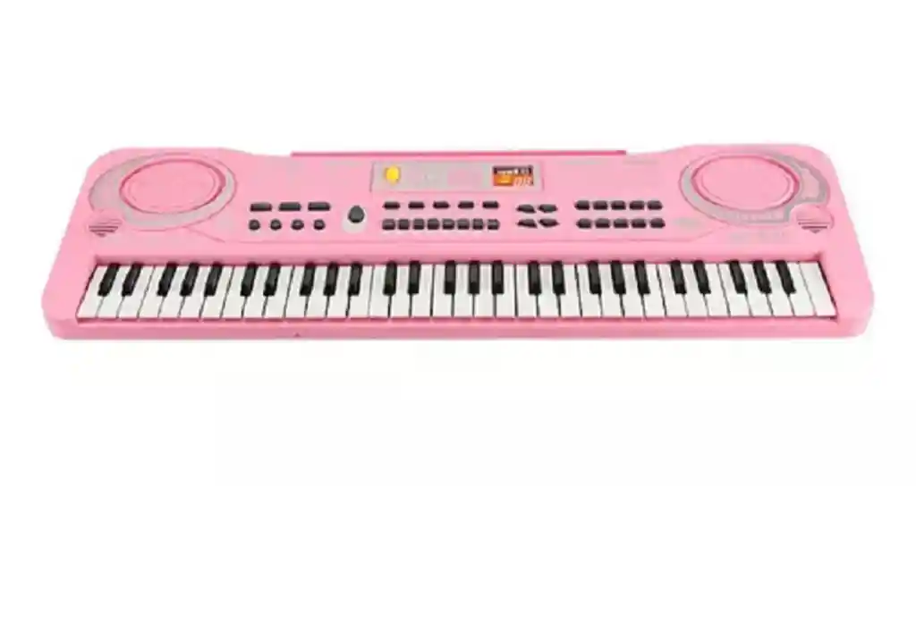 Piano Organeta Teclado Para Niños 61 Teclas Rosa