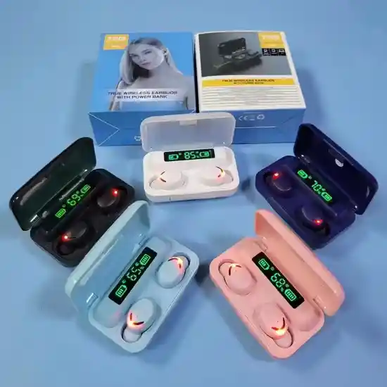 Auriculares Bluetooth F9-5 F9 Azul Celeste