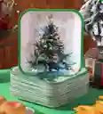 Platos Navideños 18 Cms En Cartón X 10 Unds