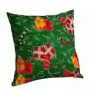 Cojín Grande Con Diseño Navideño Verde Regalos