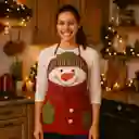 Delantal Navideño Hombre De Nieve