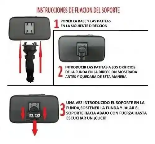 Soporte Porta Celular Moto/ Bicicleta Cremallera Zxc6.3