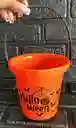 Balde Canasta Dulces Halloween Naranja