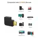 Adaptador Hdmi A Hdmi En Angulo Recto Macho A Hembra Vertical Plano Izquierdo Lj-39 Hd M/f180
