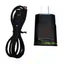 Cargador Completo Adaptador Con Doble Usb Y Cable V8 Negro