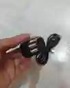 Cargador Completo Adaptador Con Doble Usb Y Cable V8 Negro