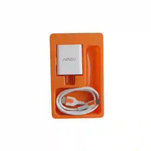Cargador Naisu Completo Adaptador Y Cable Tipo C Blanco Rapi