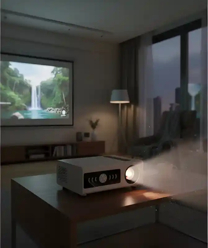 Proyector Led Blanco Completo Buena Resolucion Con Entrada Hdmi