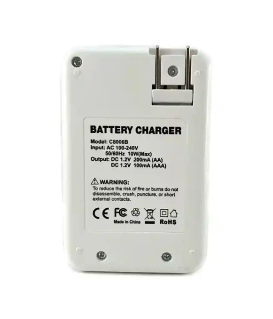 Cargador De Pilas + 4 Pilas Triple Aaa 1100mah Beston