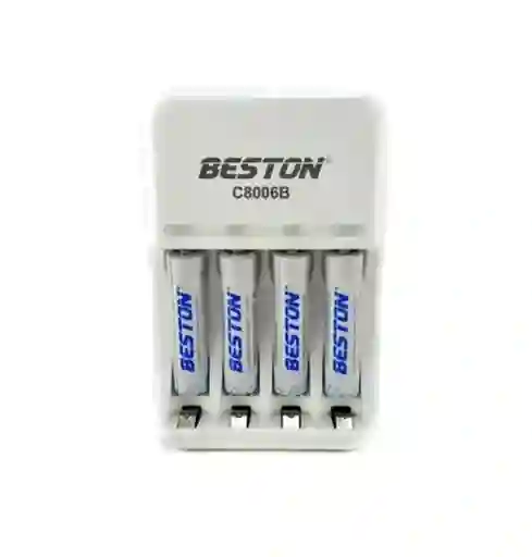 Cargador De Pilas + 4 Pilas Triple Aaa 1100mah Beston