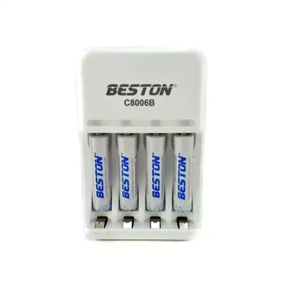 Cargador De Pilas + 4 Pilas Triple Aaa 1100mah Beston