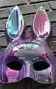 Antifaz Coneja Play Boy Orejas Largas Morada Tornasol