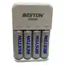 Pilas Beston 1500mah Aa + Cargador