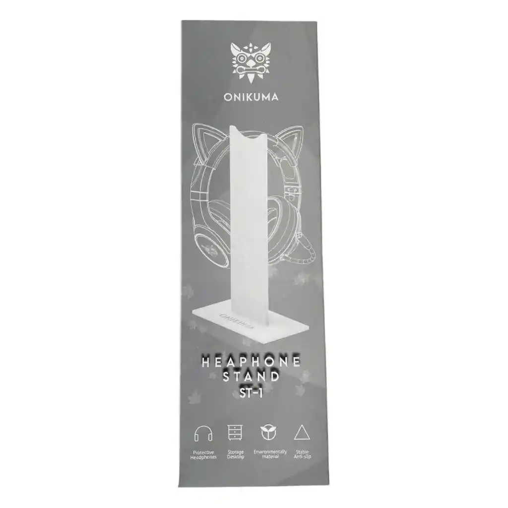 Soporte Base Gamer Para Audífonos Diadema Onikuma Basic Blanca