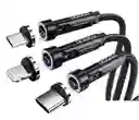 Cable Toocki Magnético Con Adaptadores Tipo C Y Lightning