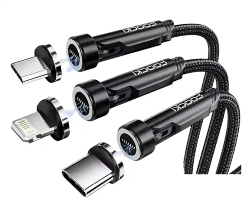 Cable Toocki Magnético Con Adaptadores Tipo C Y Lightning