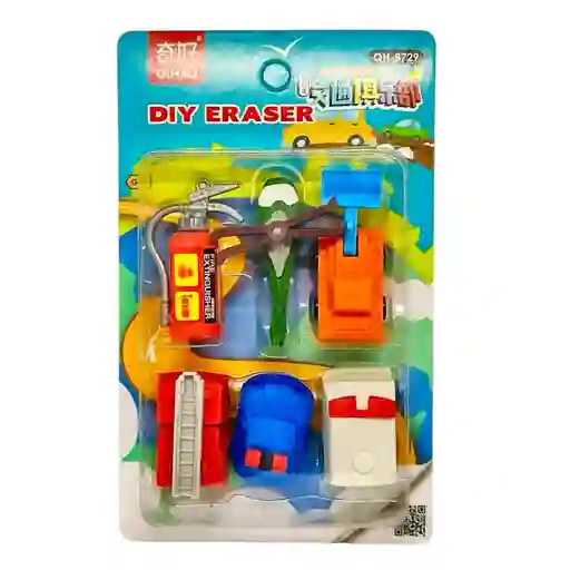 Borrador Figuras Carros De Emergencia Blister X 6uds Ref 8729