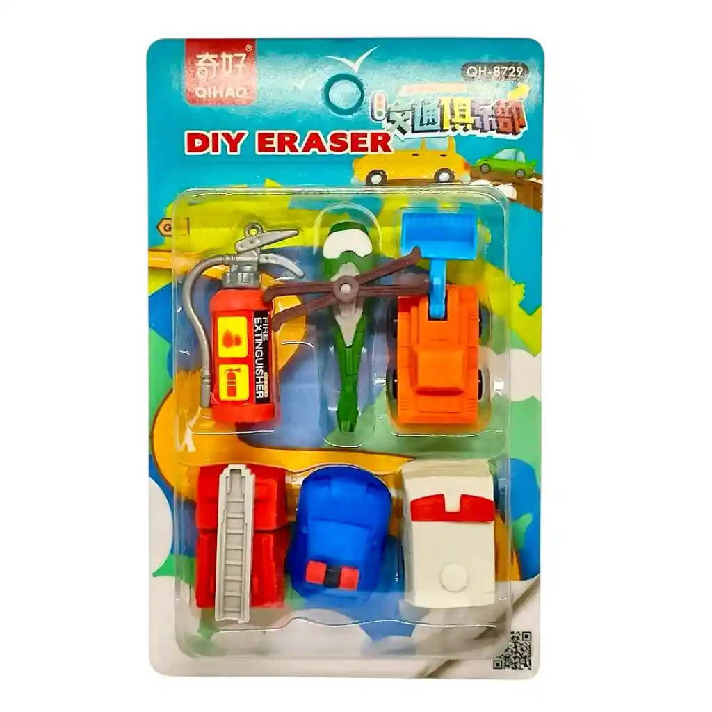 Borrador Figuras Carros De Emergencia Blister X 6uds Ref 8729