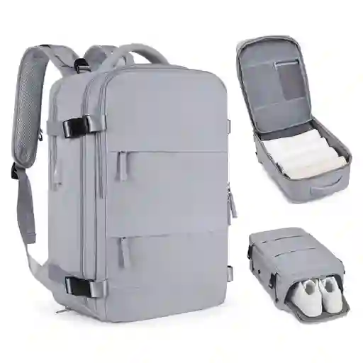 Morral De Mano Expandible Usb Mochila Viajera Cabina 25 Lt
