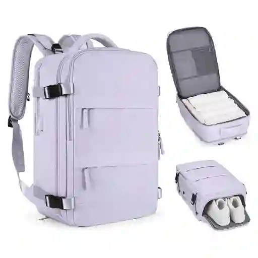 Morral De Mano Expandible Usb Mochila Viajera Cabina 25 Lt