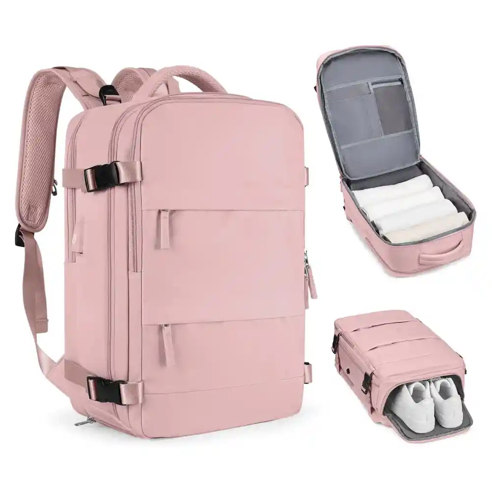 Morral De Mano Expandible Usb Mochila Viajera Cabina 25 Lt