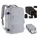 Morral De Mano Mochila 25l + Organizador Ropa Viajero 7 Set