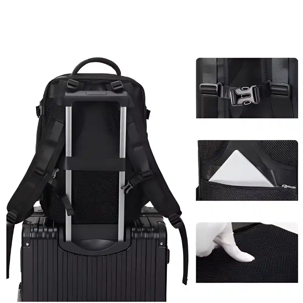 Morral De Mano Mochila 25l + Organizador Ropa Viajero 7 Set