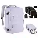Morral De Mano Mochila 25l + Organizador Ropa Viajero 7 Set