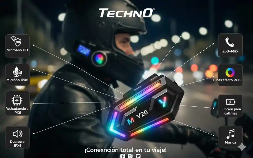 Intercomunicador Bluetooth Y20 Para Casco Moto Auricular X1