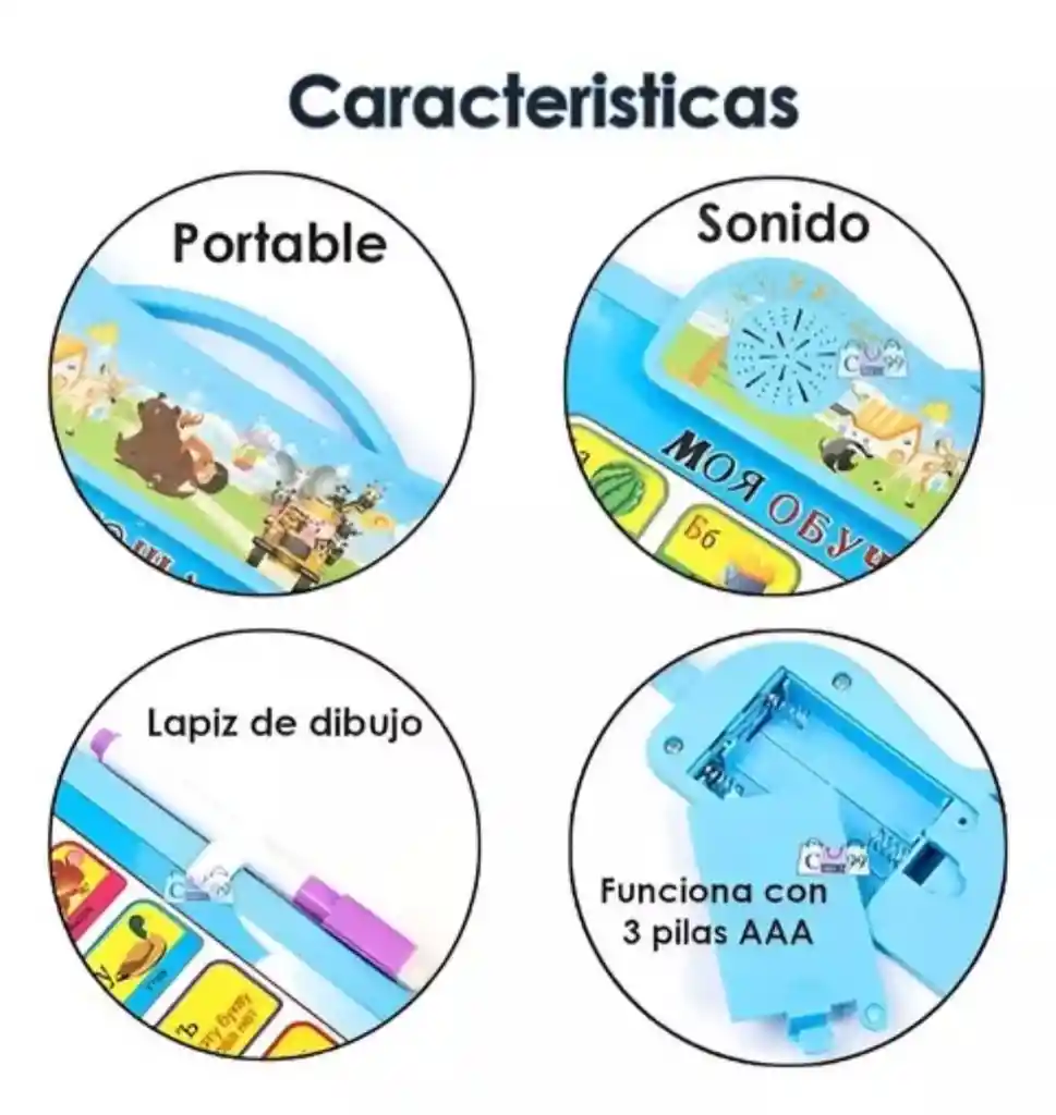 Tablero Inteligente Con Sonidos Didáctico Doble Cara