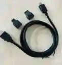 Cable Hdmi A Hdmi 3 En 1 Con Hdmi Mini Y Micro Hdmi 1.5 Mt