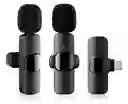 Microfono Inalambrico K9 Solapero 2en1, Celular Tipo C Color Negro