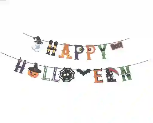 Letrero Guirnalda Happy Halloween